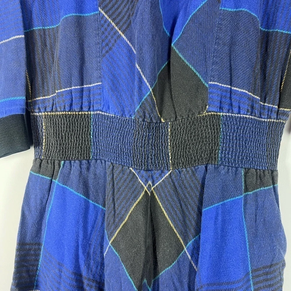 Vintage Carol Anderson California Plaid Midi Maxi Dress Medium